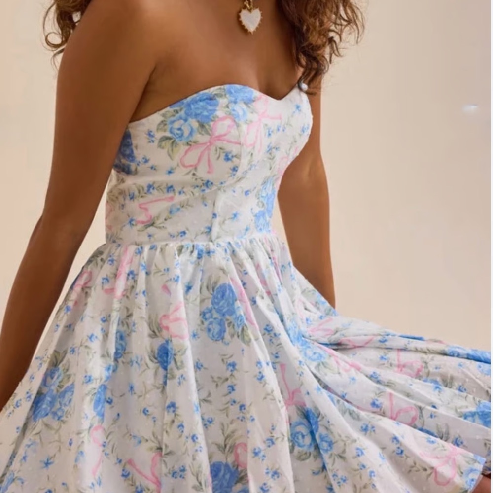 NWT Altar'd State Claire Floral Mini Dress Size L - Picture 3 of 8